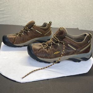 KEEN Arch Support Waterproof Leather Hiking Shoes Sneaker Men's Size 15 Brown